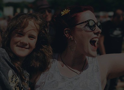 Two young girls laughing together