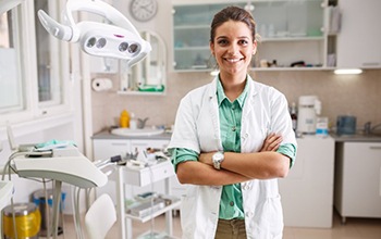 Dentist smiles